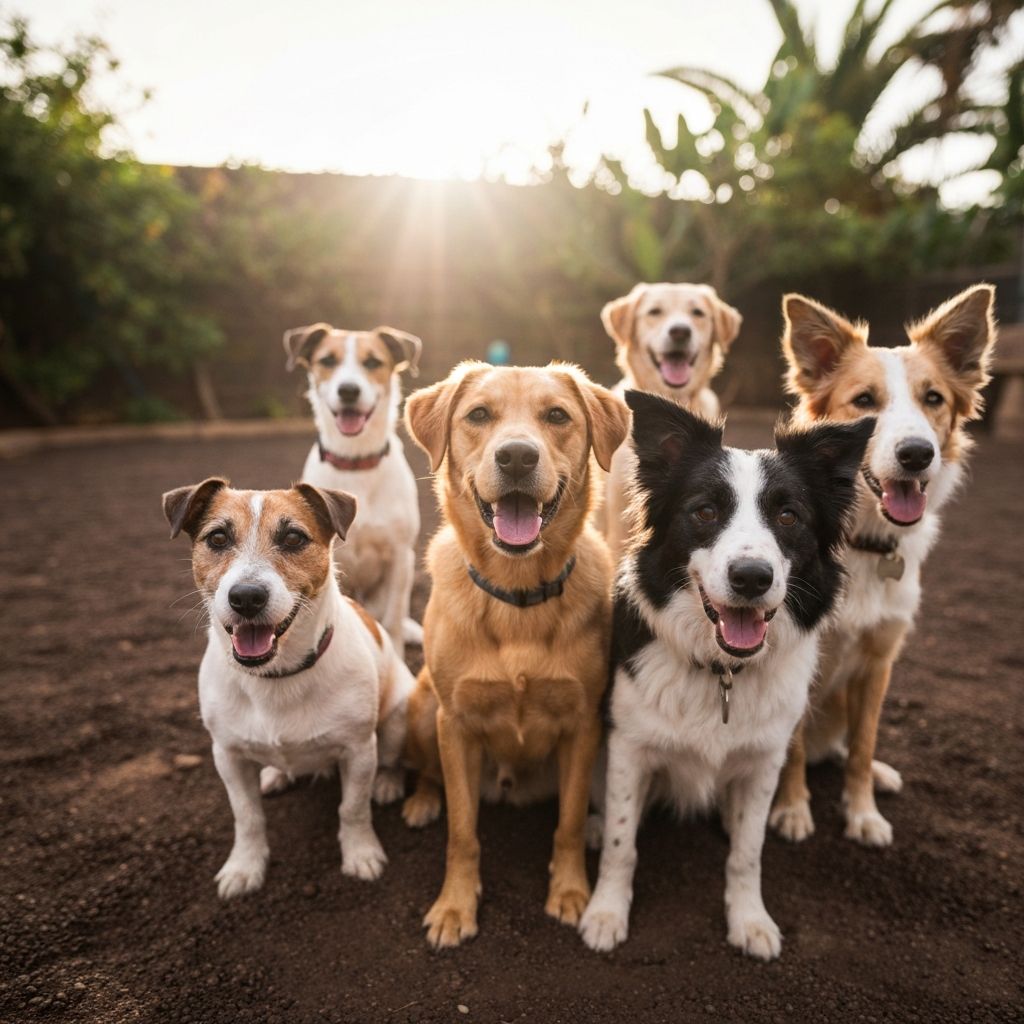 Perros felices en el refugio de ADEPAC